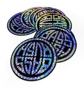 Permanent Vinyl Holographic Logo Stickers Decorative Custom Printed Laser Die Cut Sticker