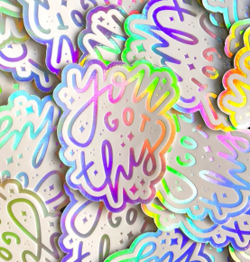 UV Resist Business Made Durable Self-Adhesive Waterproof PVC Vinyl Sticker holographic Die Cut Logo Custom Stickers