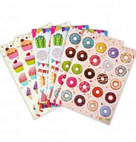 Custom a4 a6 Decorative Shiny Die Cut Sticker Sheets Pack Cartoon Cute Waterproof Vinyl Paper Kiss Cut Sticker Sheets Custom